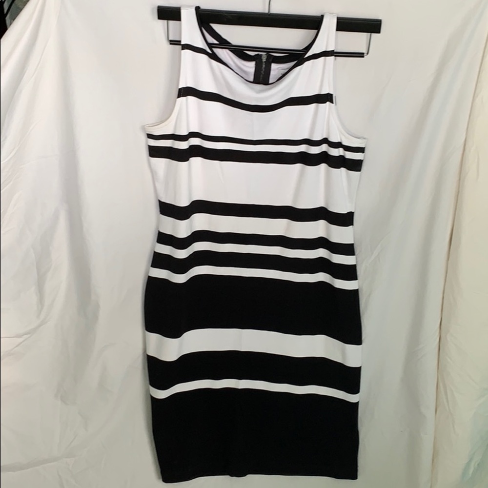 Liz Claiborne Black and White Striped Tank Dress